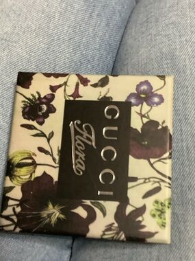 Gucci Floral Compact Wallet - Purple, Cream & Green